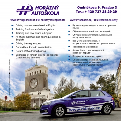 АВТОШКОЛА НА РУССКОМ ЯЗЫКЕ В ПРАГЕ - AUTO&Scaron;KOLA HOR&Aacute;ZN&Yacute; V PRAZE
